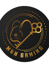 Gold M & K Gaming Round Stickers