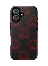 Coque de téléphone — Motif logo M&K à timbre rouge
