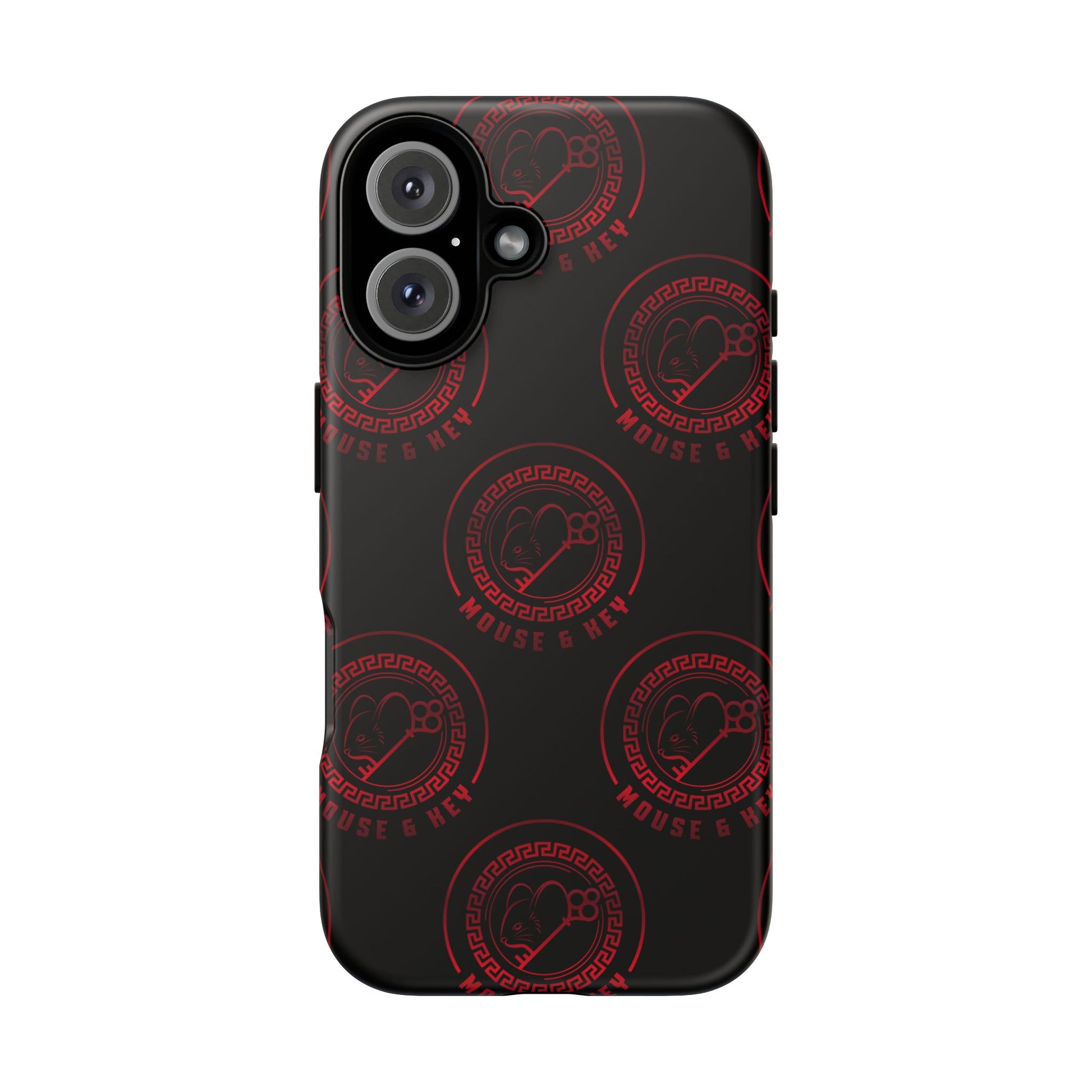Coque de téléphone — Motif logo M&K à timbre rouge