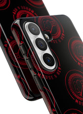 Coque de téléphone — Motif logo M&K à timbre rouge