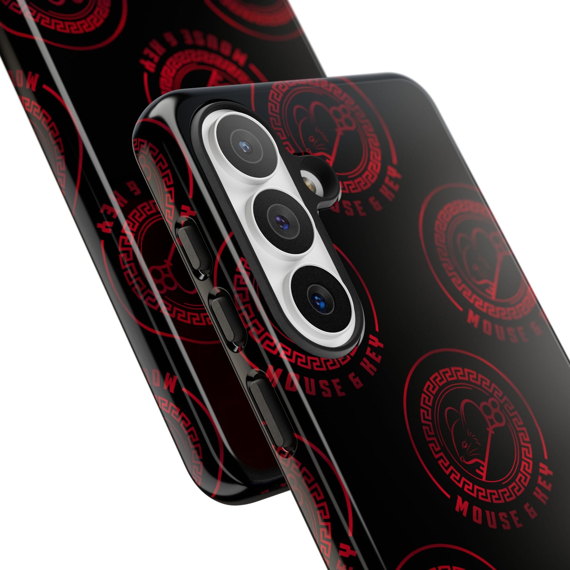 Coque de téléphone — Motif logo M&K à timbre rouge