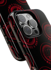 Coque de téléphone — Motif logo M&K à timbre rouge