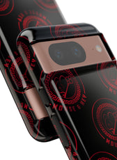 Coque de téléphone — Motif logo M&K à timbre rouge