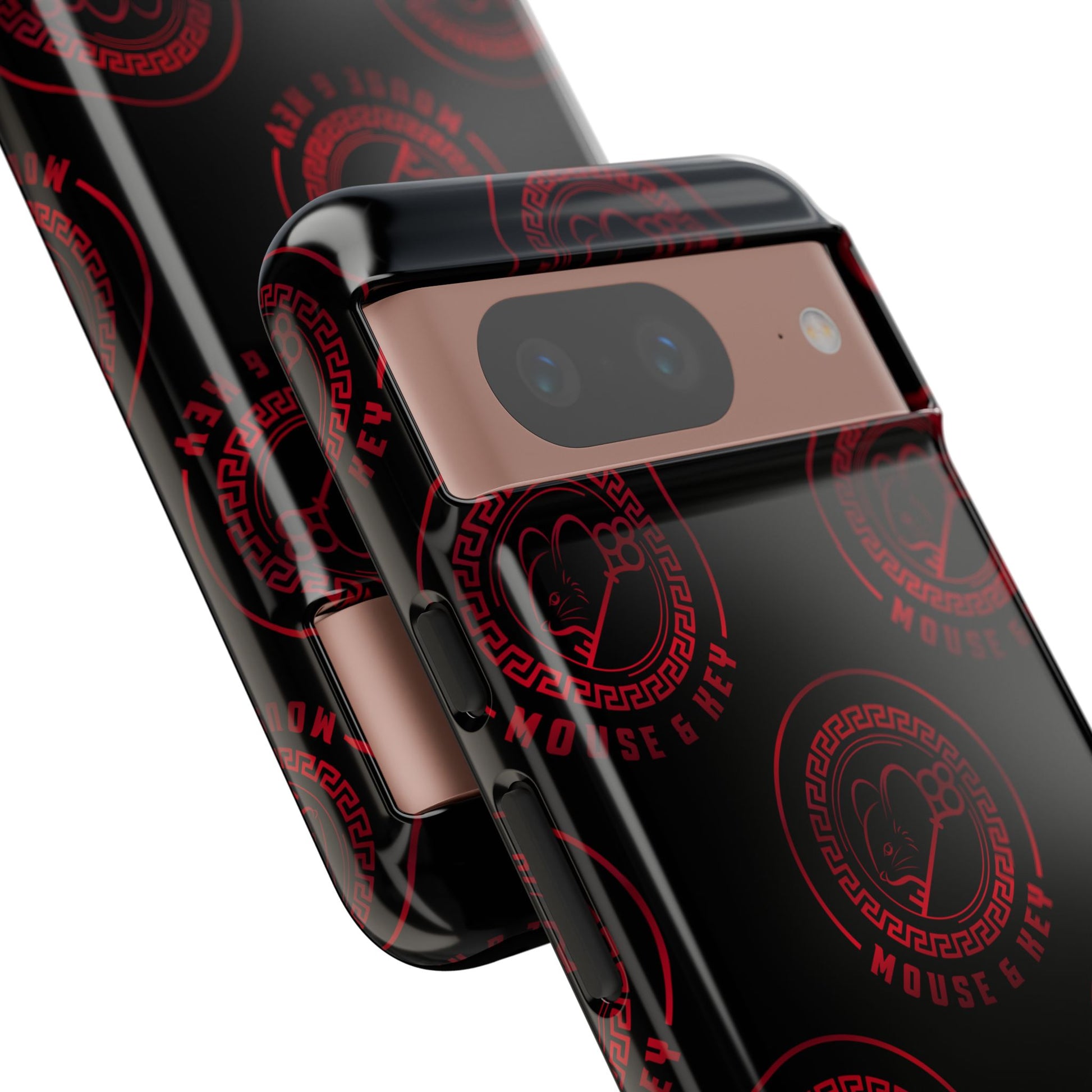 Coque de téléphone — Motif logo M&K à timbre rouge
