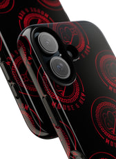 Coque de téléphone — Motif logo M&K à timbre rouge