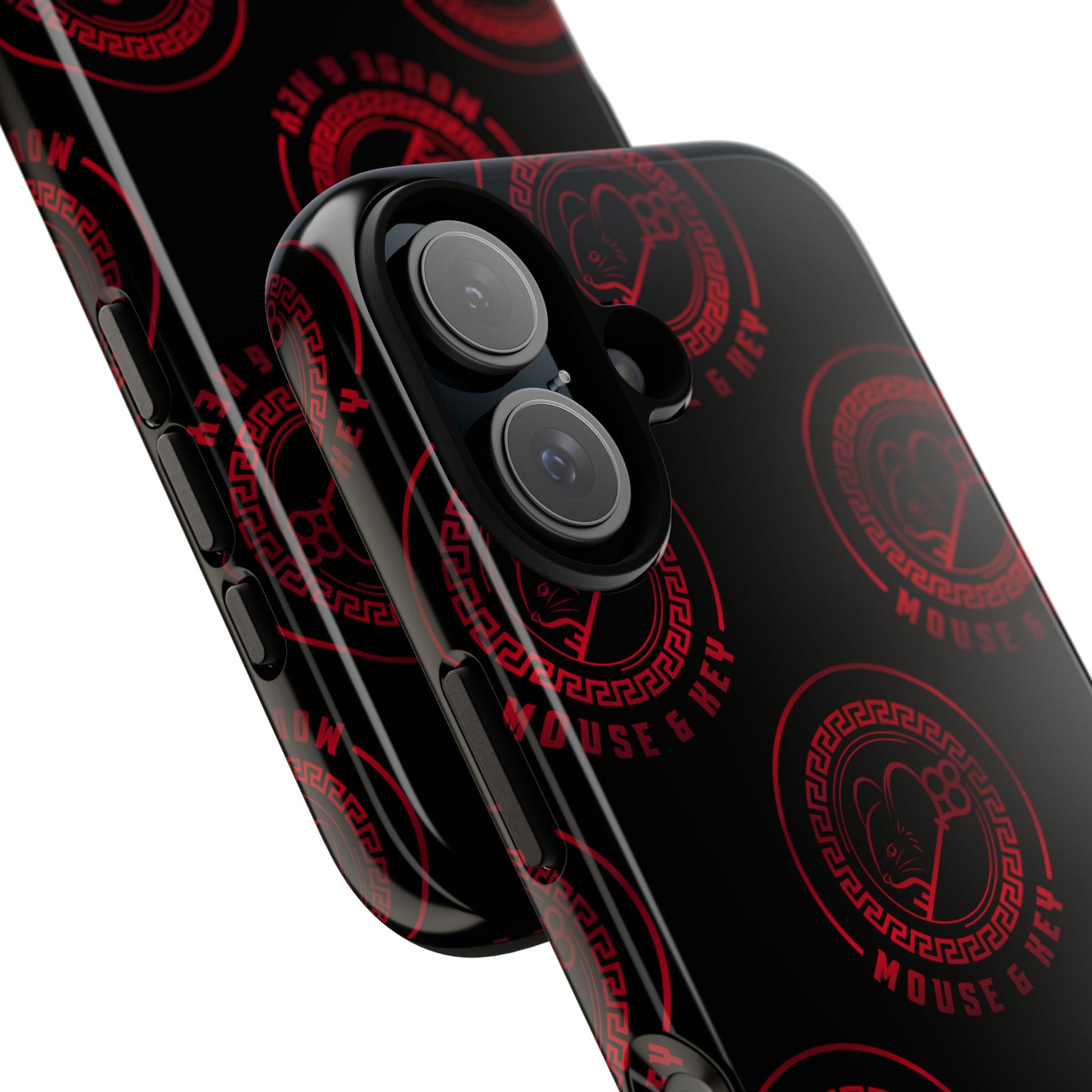 Coque de téléphone — Motif logo M&K à timbre rouge