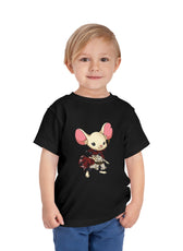 Toddler Tee — Cute Warrior Mouse Graphic Shirt