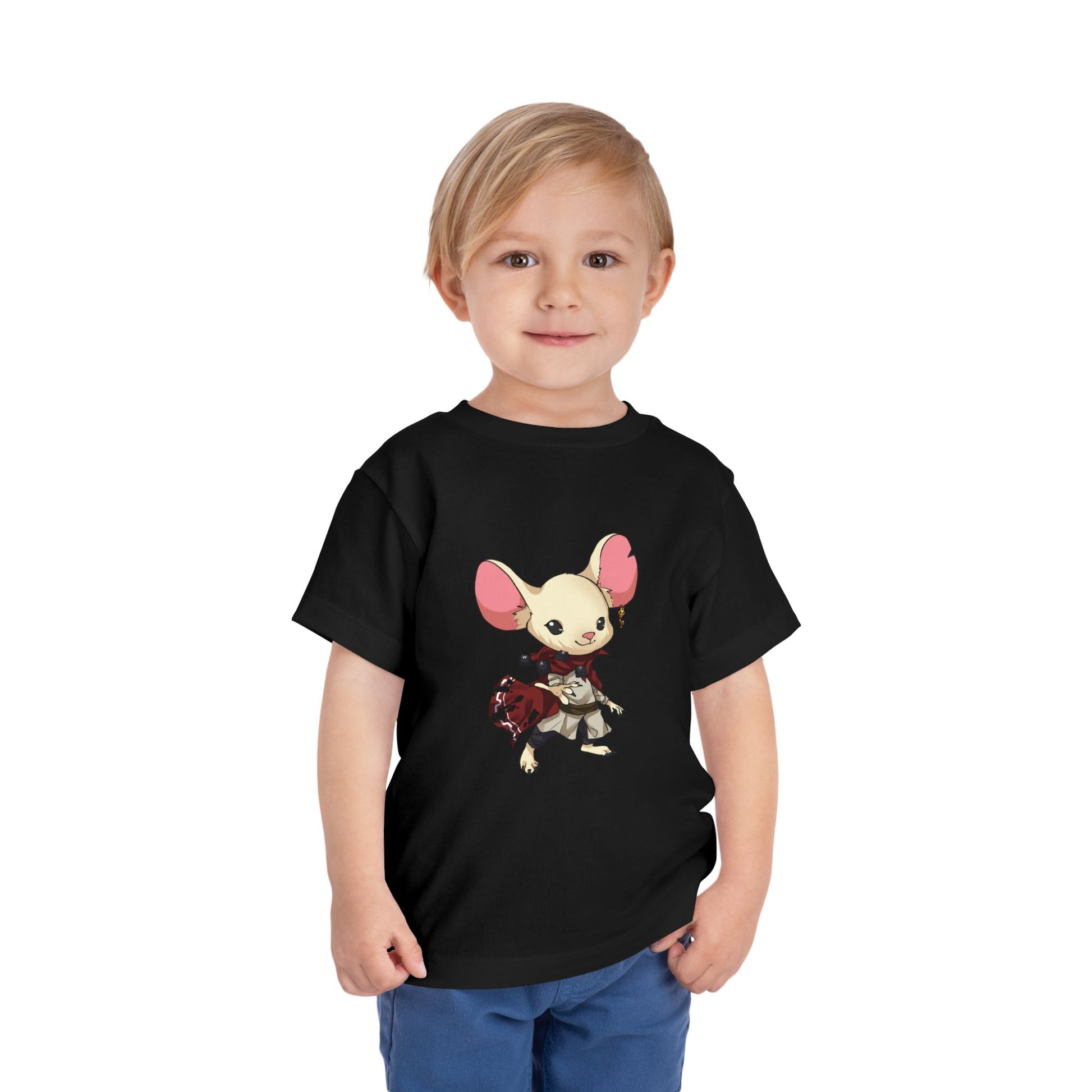 Toddler Tee — Cute Warrior Mouse Graphic Shirt