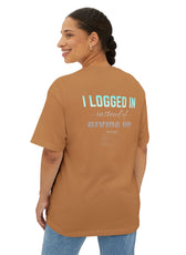I LOGGED IN Tee - Oversized Back Print