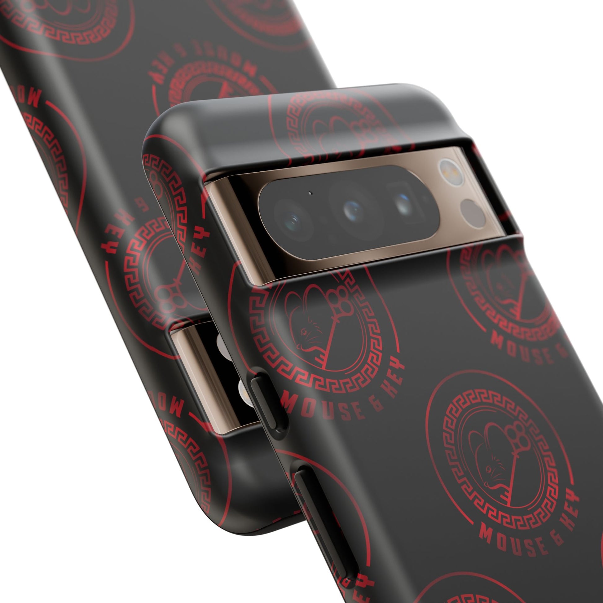 Coque de téléphone — Motif logo M&K à timbre rouge