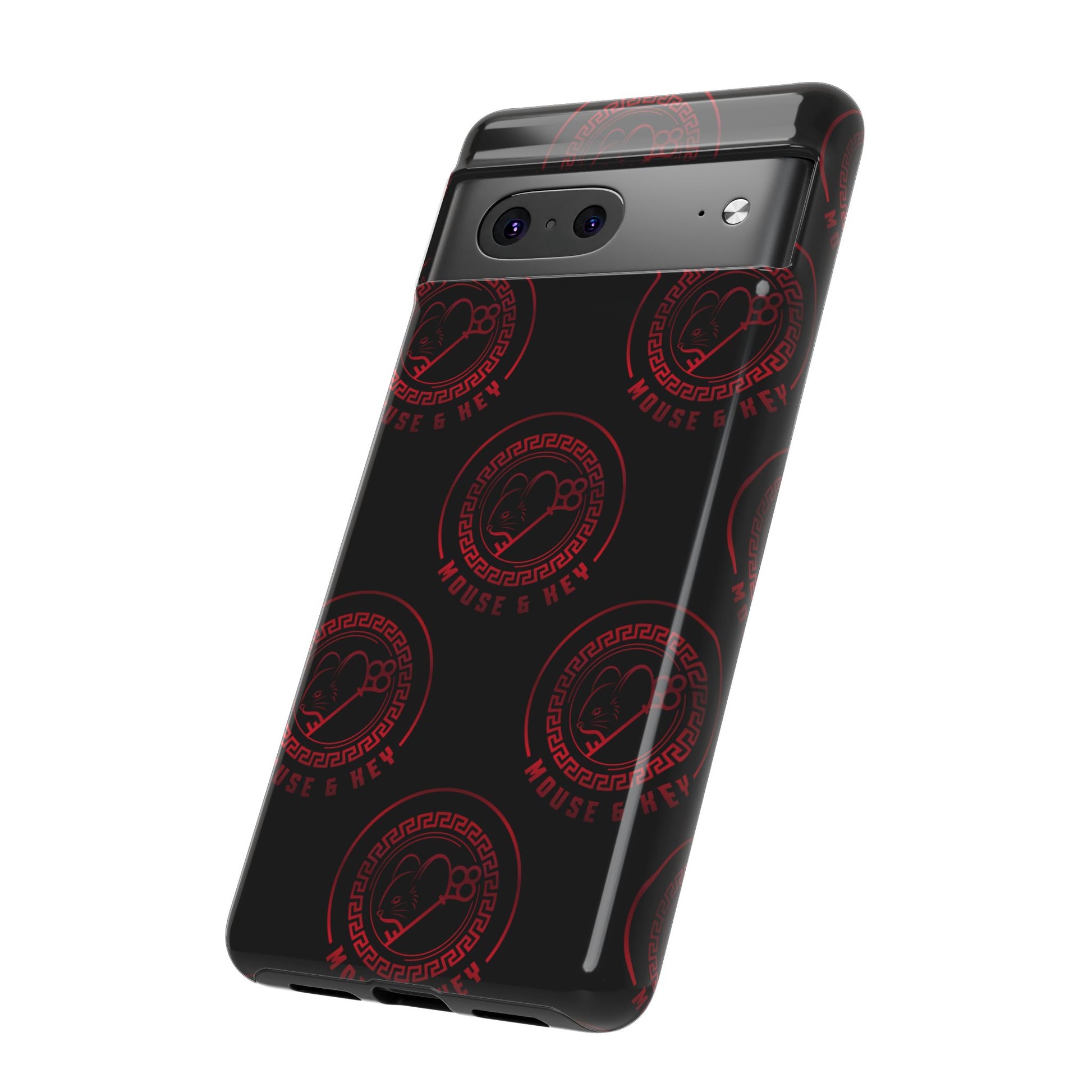 Coque de téléphone — Motif logo M&K à timbre rouge
