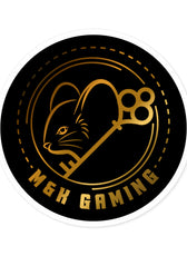 Gold M & K Gaming Round Stickers