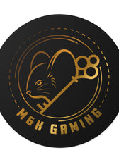 Gold M & K Gaming Round Stickers