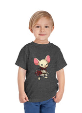 Toddler Tee — Cute Warrior Mouse Graphic Shirt