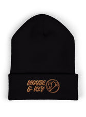 Bonnet de gaming brodé souris et clavier – Blanc