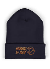 Bonnet de gaming brodé souris et clavier – Blanc