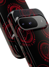 Coque de téléphone — Motif logo M&K à timbre rouge