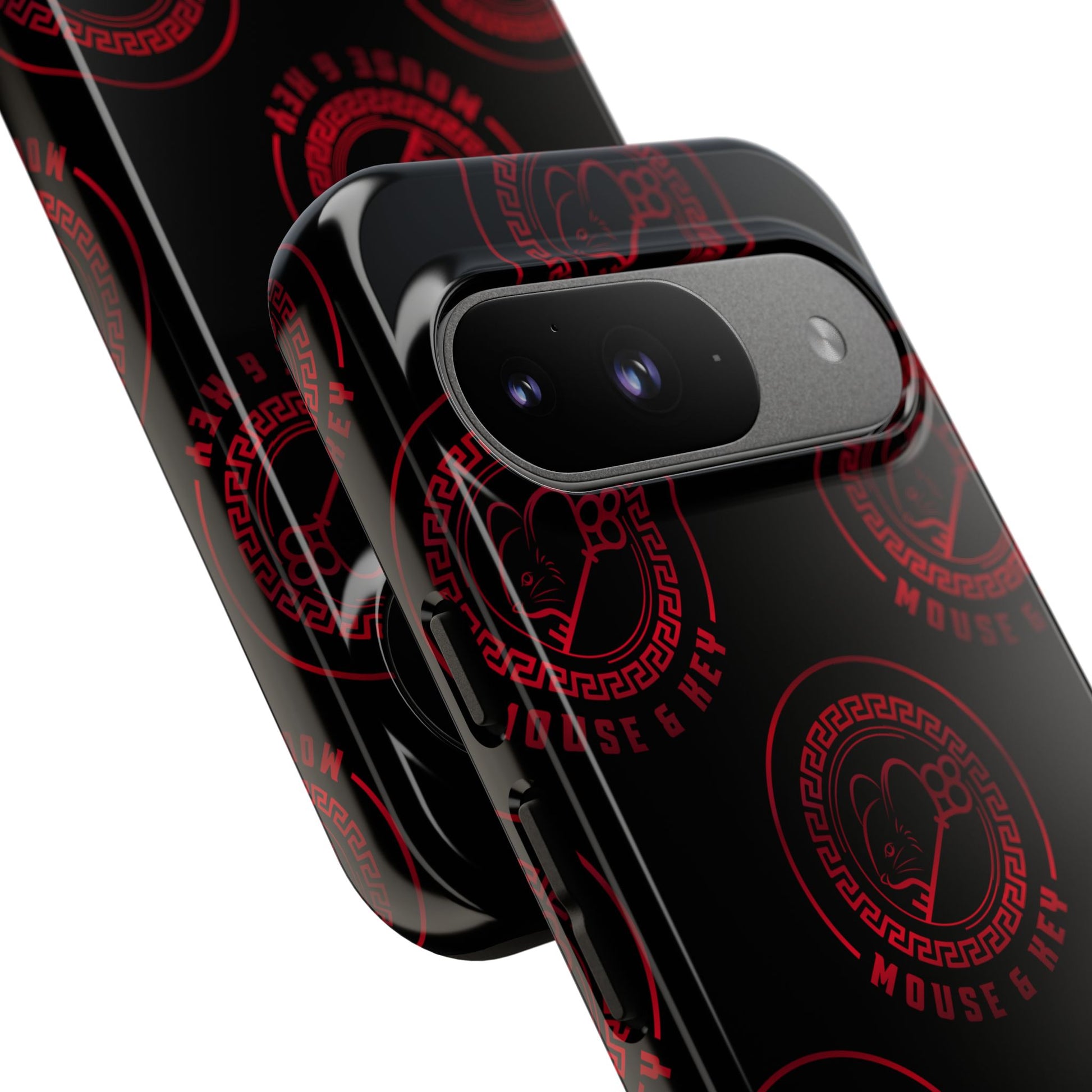 Coque de téléphone — Motif logo M&K à timbre rouge