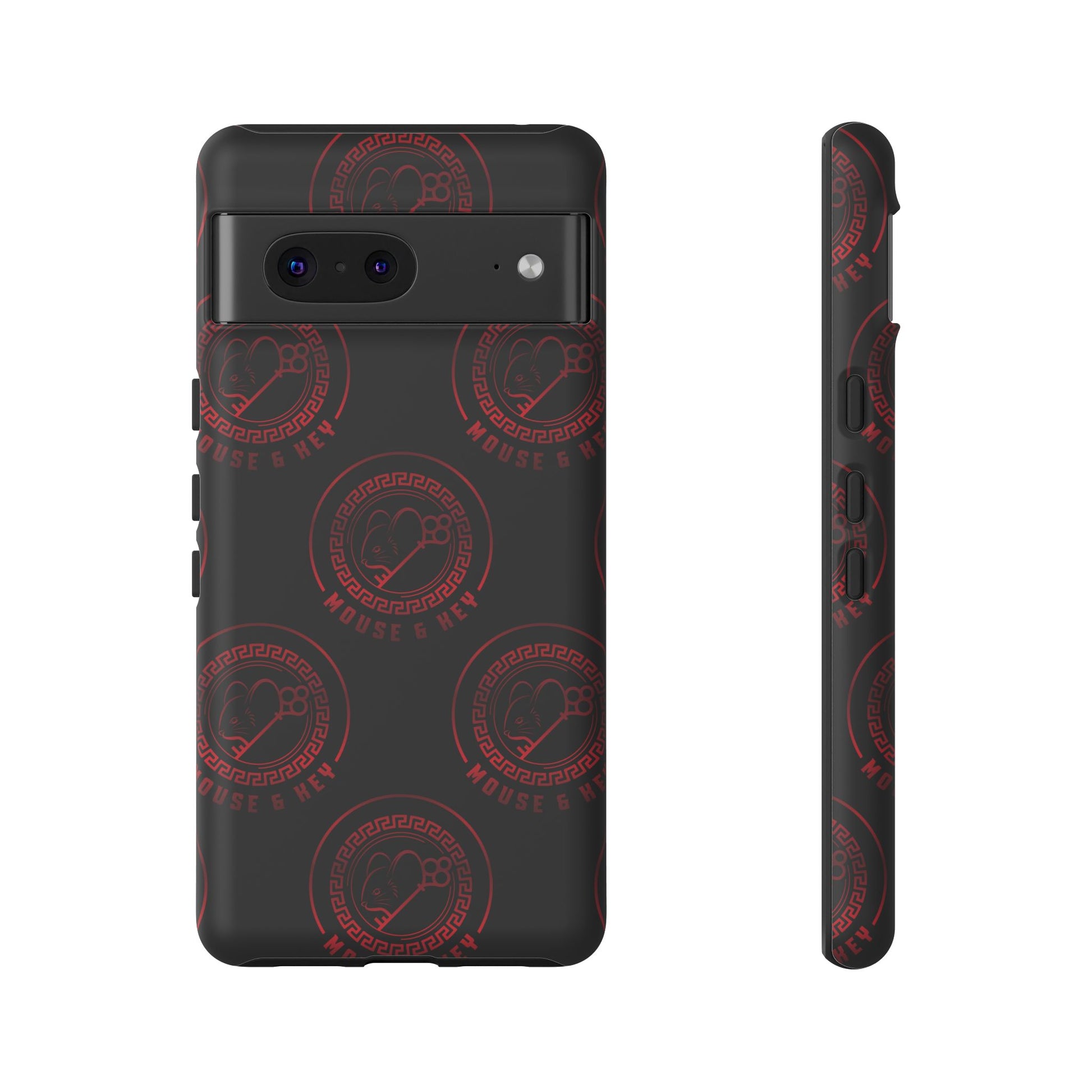 Coque de téléphone — Motif logo M&K à timbre rouge