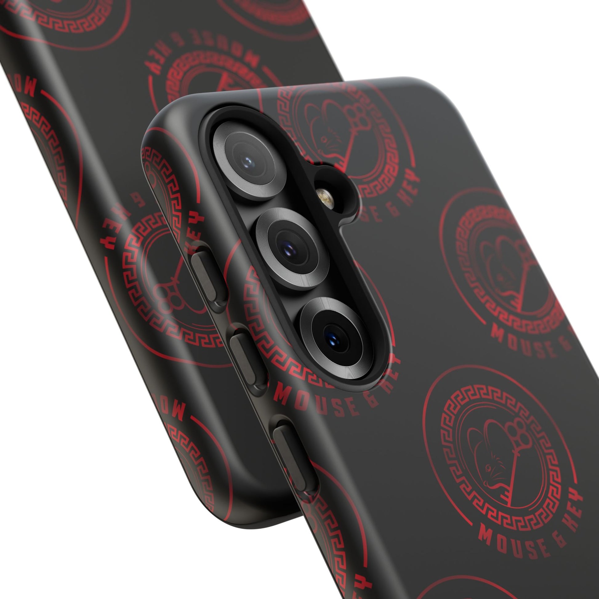 Coque de téléphone — Motif logo M&K à timbre rouge