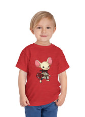 Toddler Tee — Cute Warrior Mouse Graphic Shirt