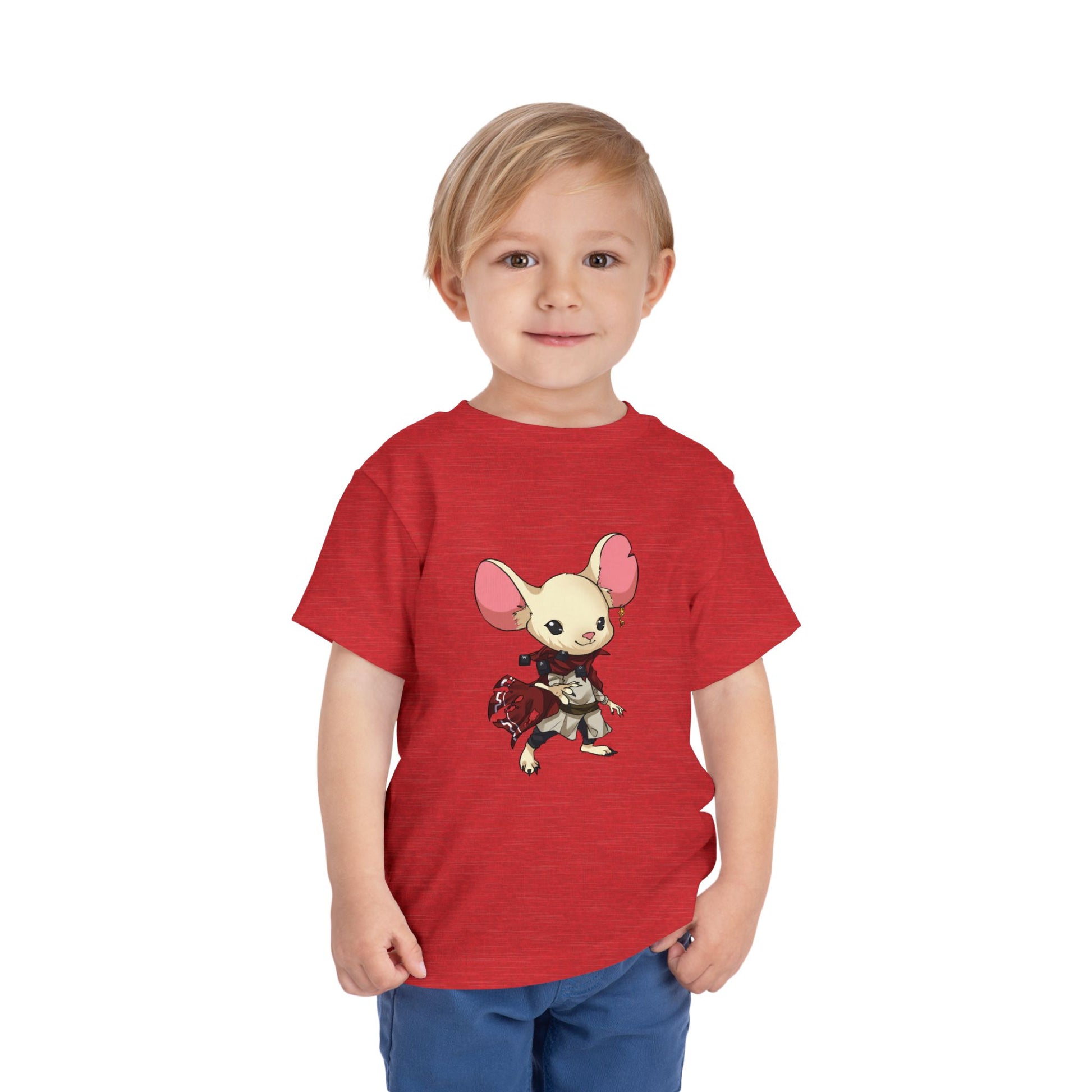 Toddler Tee — Cute Warrior Mouse Graphic Shirt