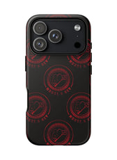 Coque de téléphone — Motif logo M&K à timbre rouge