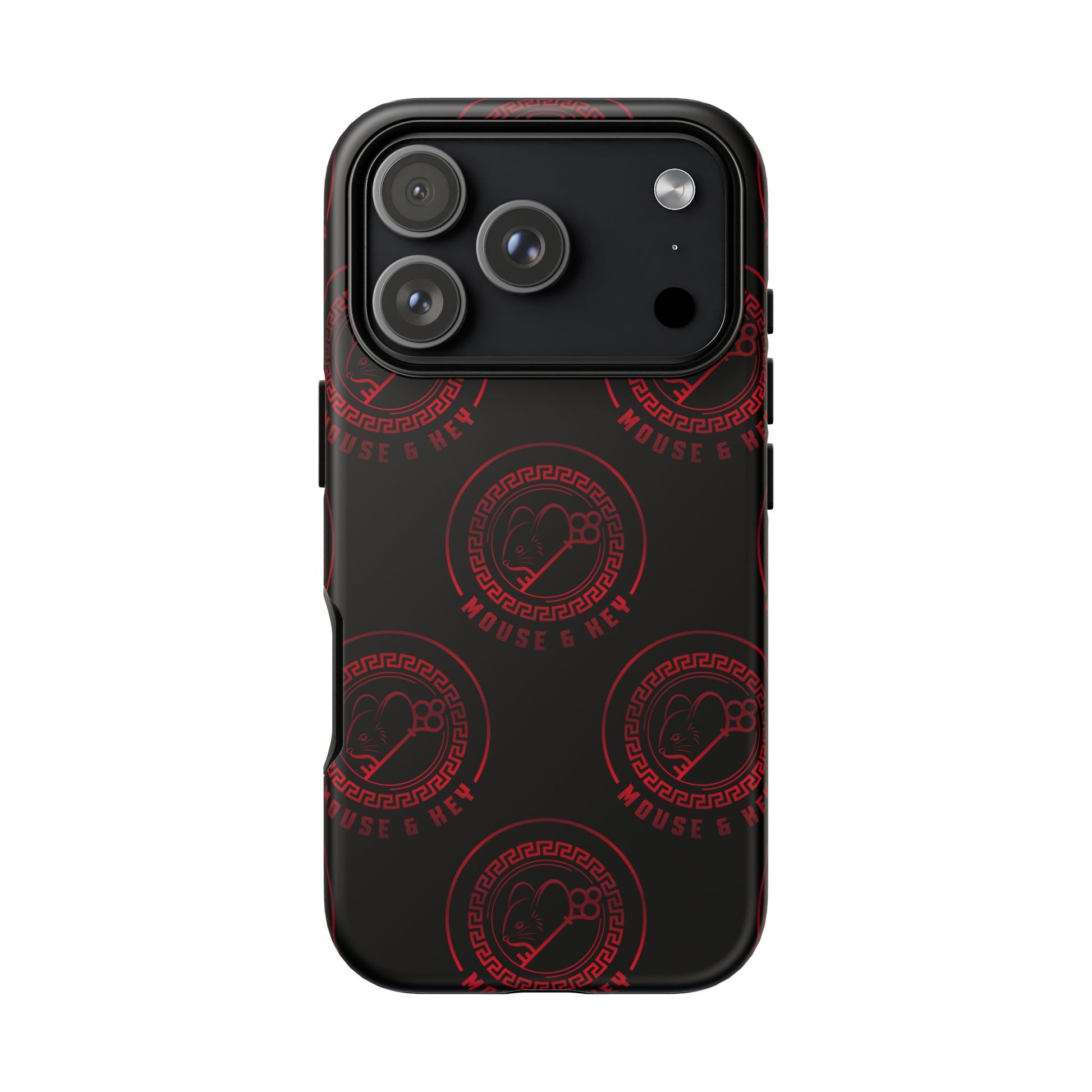 Coque de téléphone — Motif logo M&K à timbre rouge