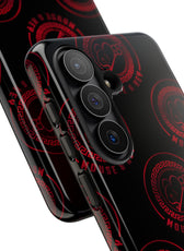 Coque de téléphone — Motif logo M&K à timbre rouge
