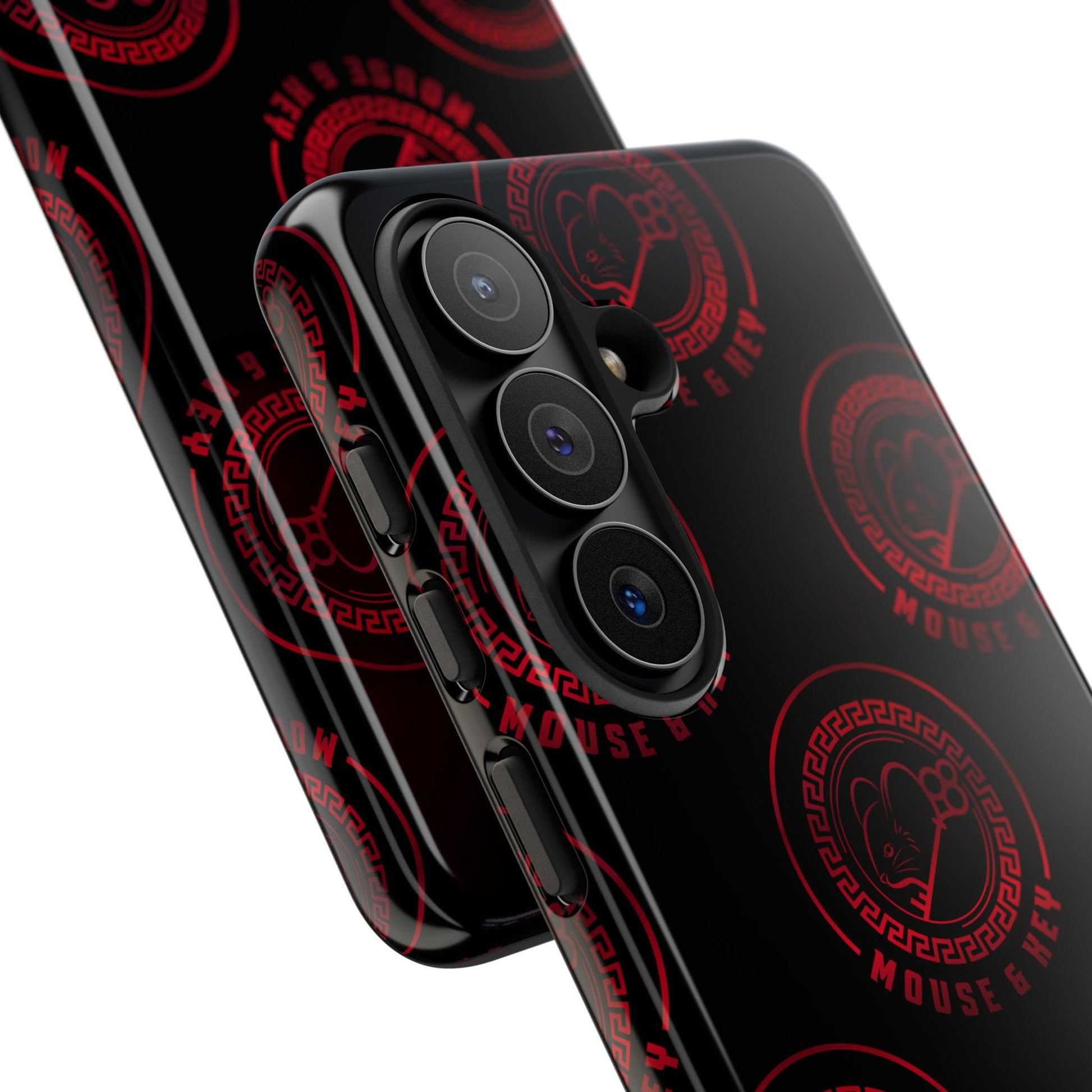 Coque de téléphone — Motif logo M&K à timbre rouge