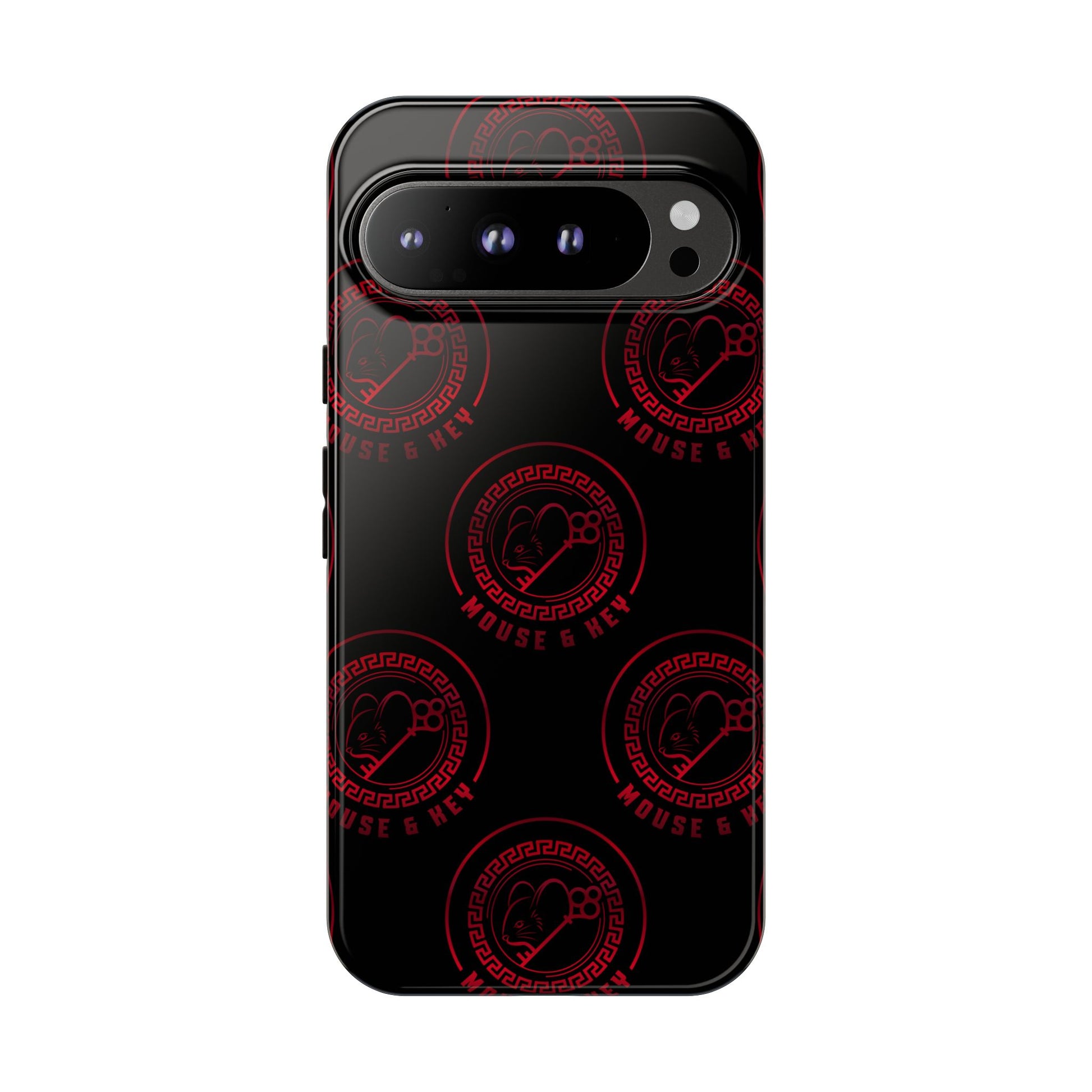 Coque de téléphone — Motif logo M&K à timbre rouge