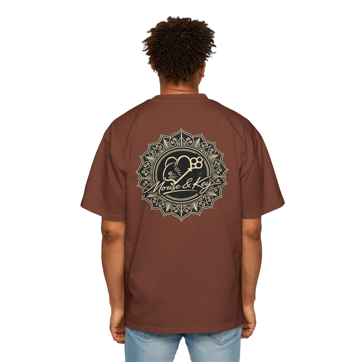T-shirt oversize Mandala souris et clé