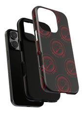 Coque de téléphone — Motif logo M&K à timbre rouge