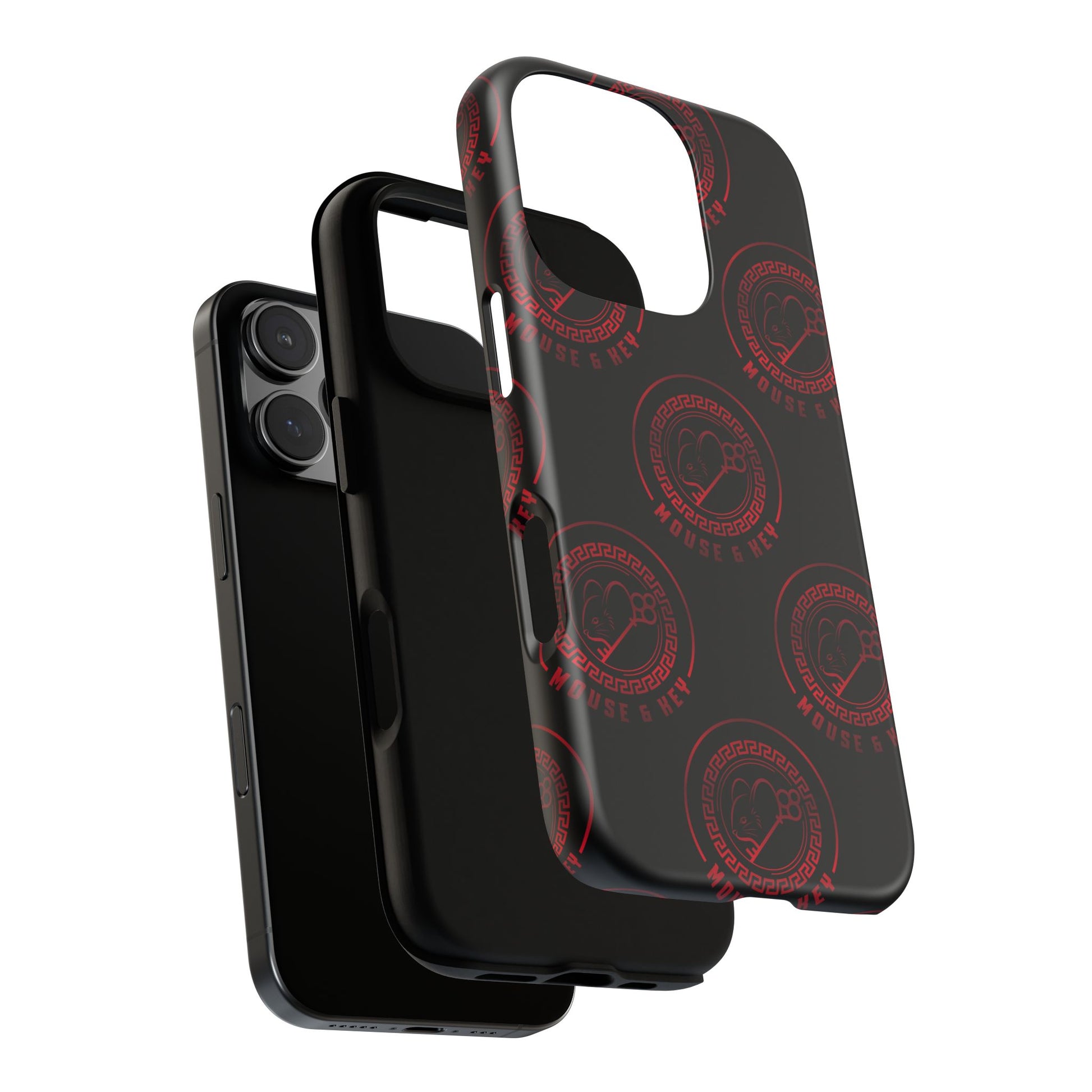 Coque de téléphone — Motif logo M&K à timbre rouge
