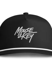 Mouse & Key Embroidered Snapback Hat - Rope Cap