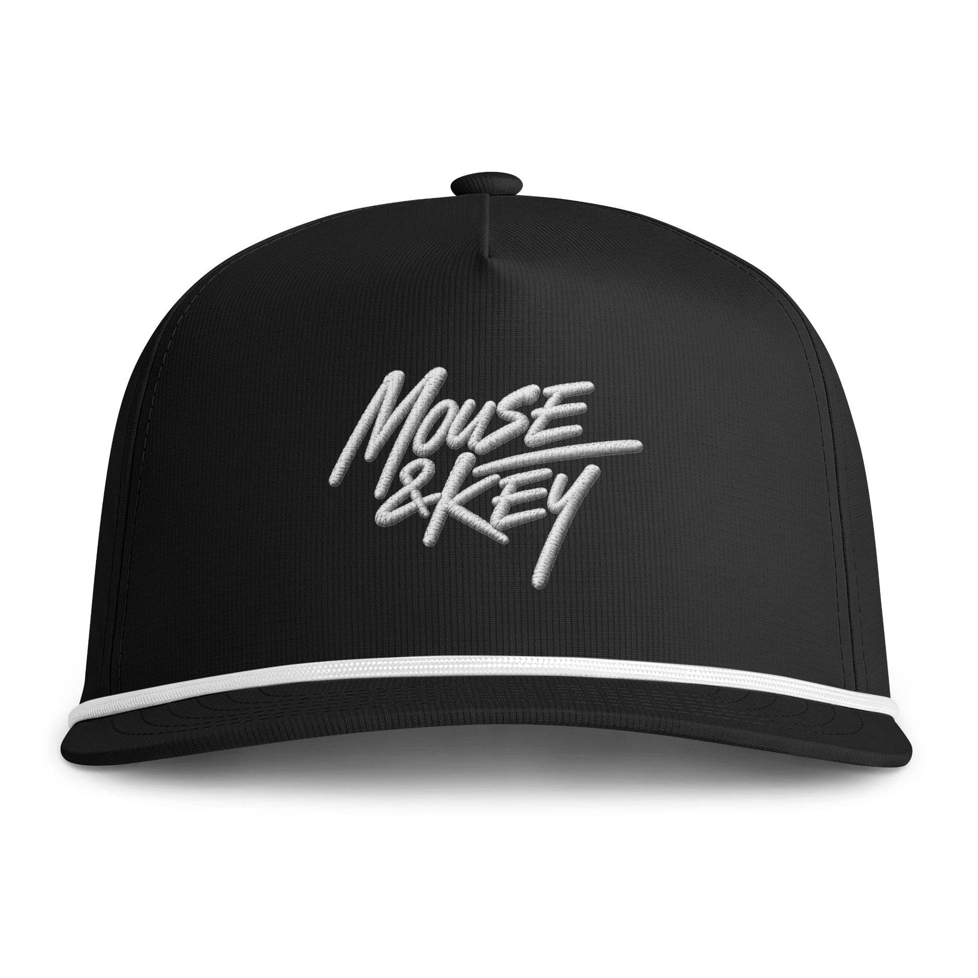 Mouse & Key Embroidered Snapback Hat - Rope Cap