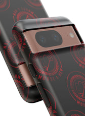 Coque de téléphone — Motif logo M&K à timbre rouge