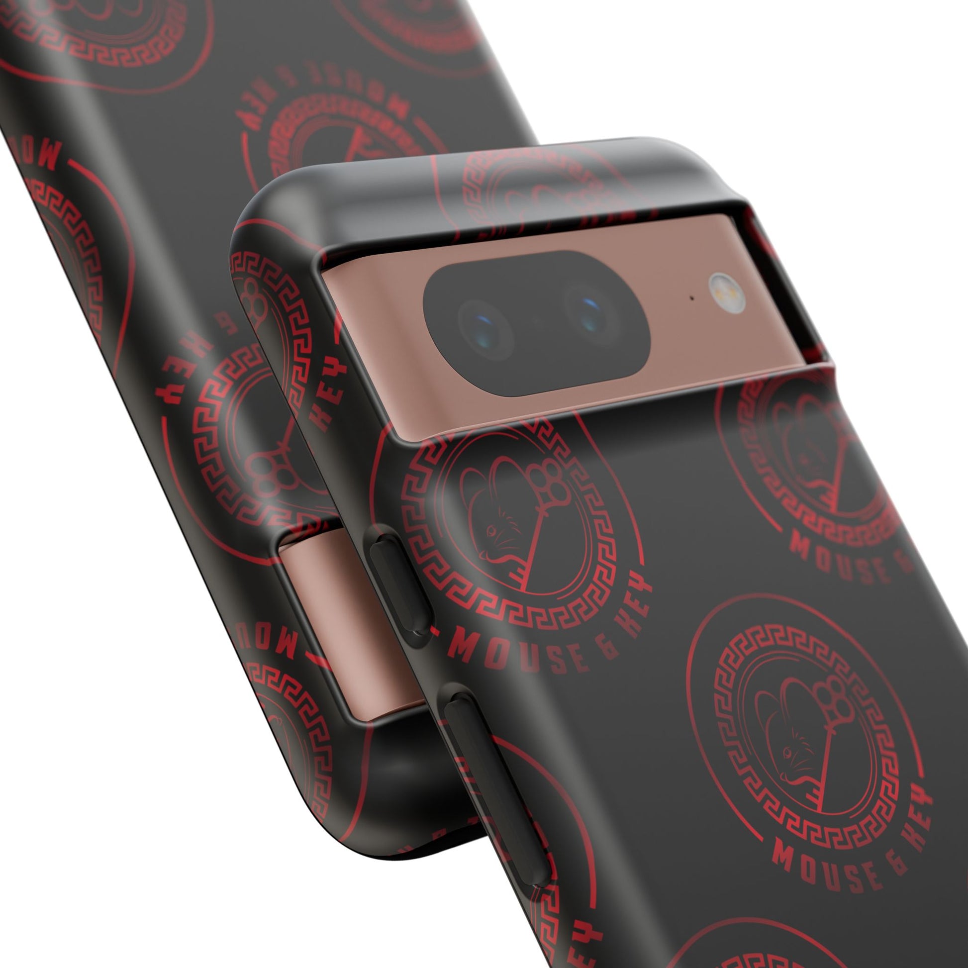 Coque de téléphone — Motif logo M&K à timbre rouge