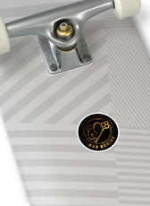 Gold M & K Gaming Round Stickers