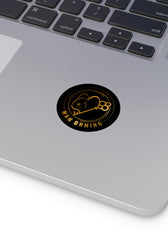 Gold M & K Gaming Round Stickers