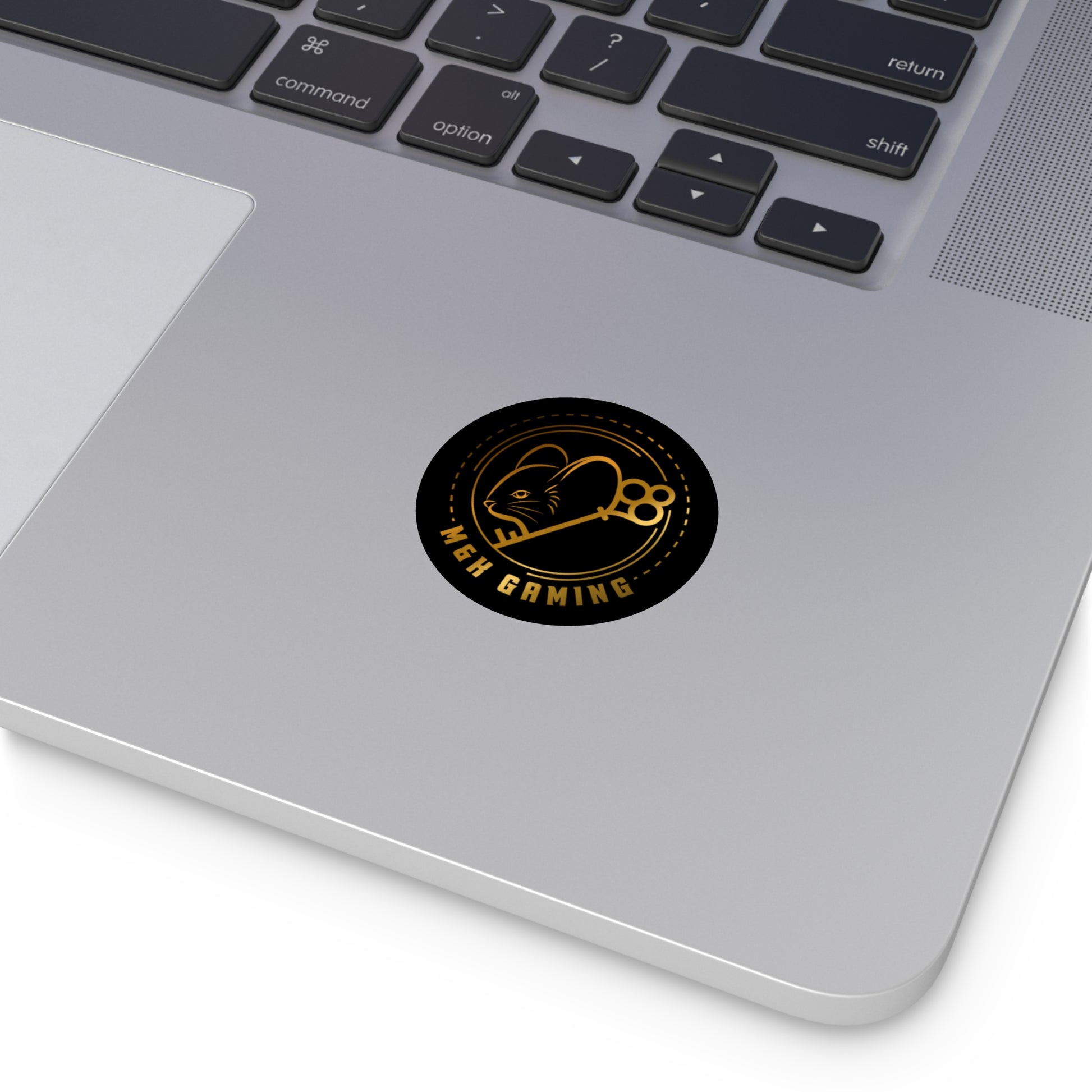 Gold M & K Gaming Round Stickers