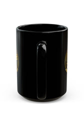 Mouse & Me Black Ceramic Mug (11oz/15oz) – Gold Logo Coffee Cup