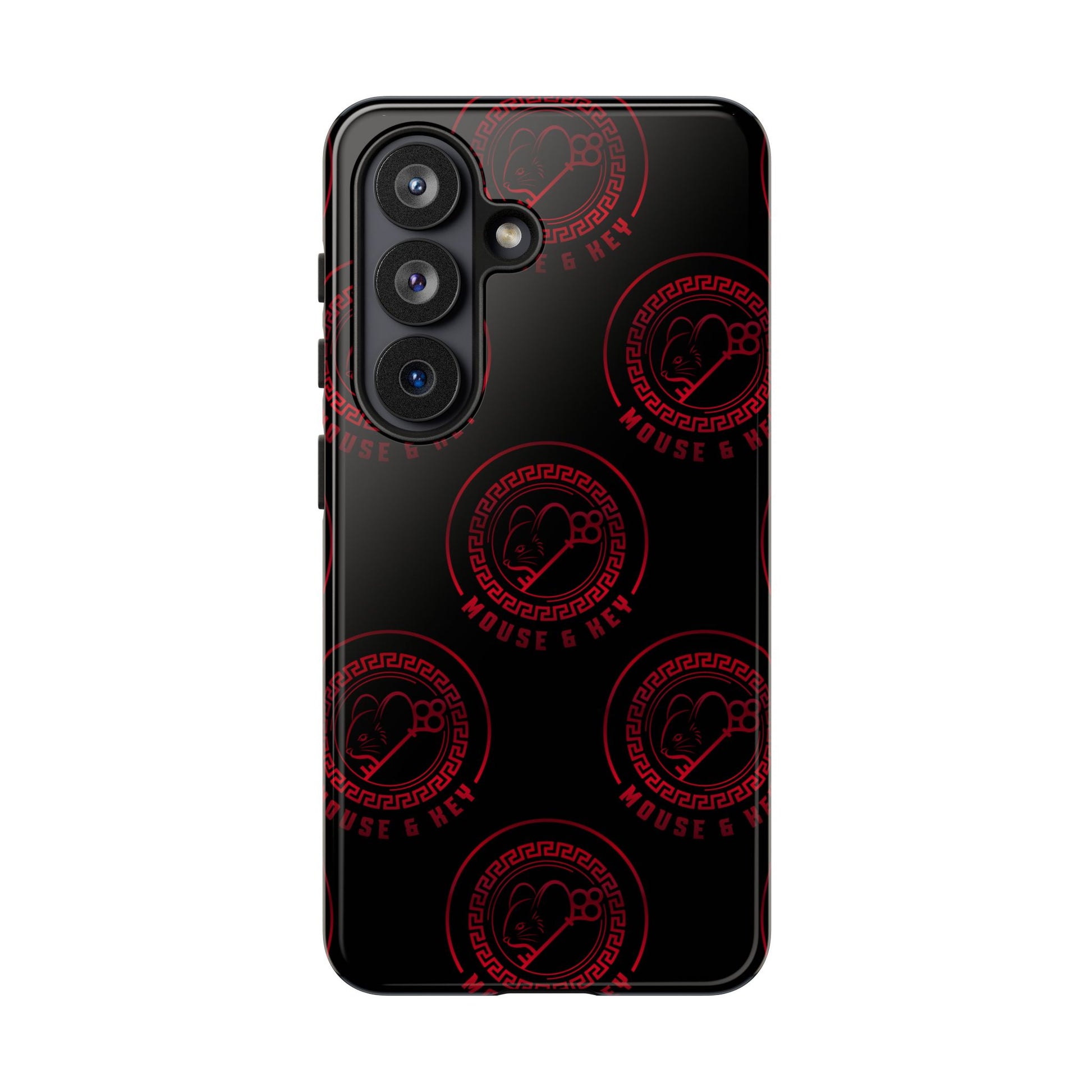 Coque de téléphone — Motif logo M&K à timbre rouge