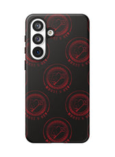 Coque de téléphone — Motif logo M&K à timbre rouge
