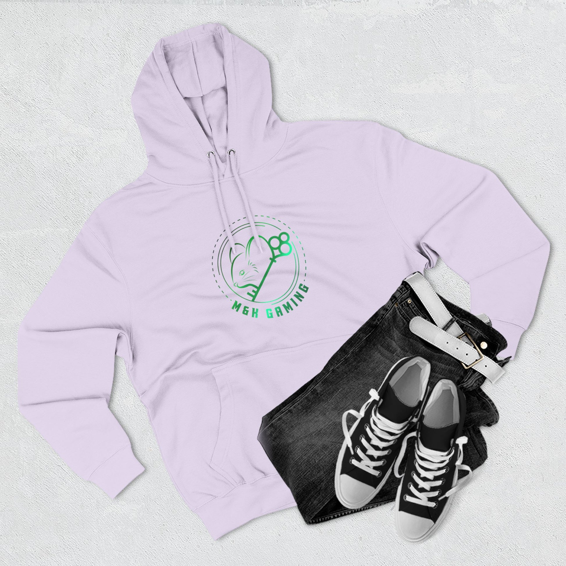 Green M & K Gaming Emblem - Fleece Hoodie