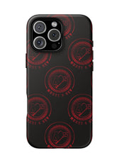 Coque de téléphone — Motif logo M&K à timbre rouge
