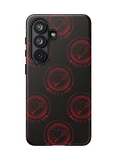 Coque de téléphone — Motif logo M&K à timbre rouge