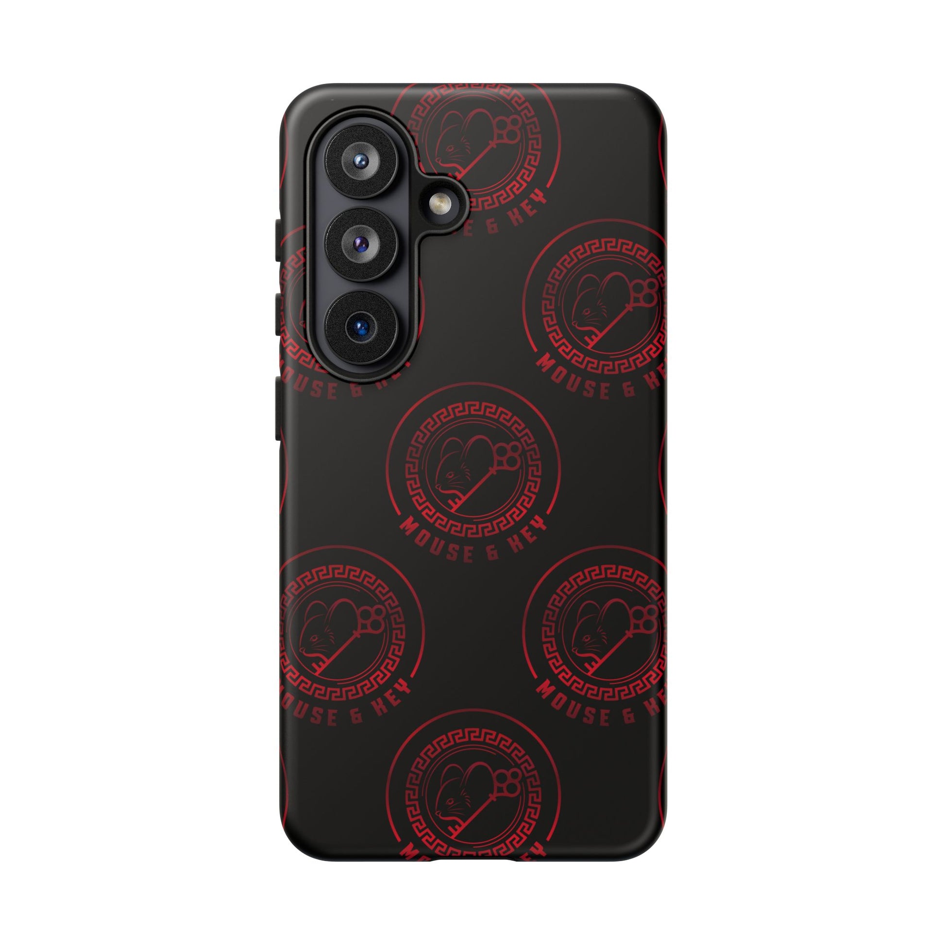 Coque de téléphone — Motif logo M&K à timbre rouge