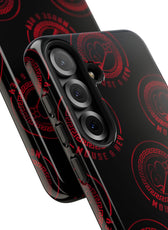 Coque de téléphone — Motif logo M&K à timbre rouge