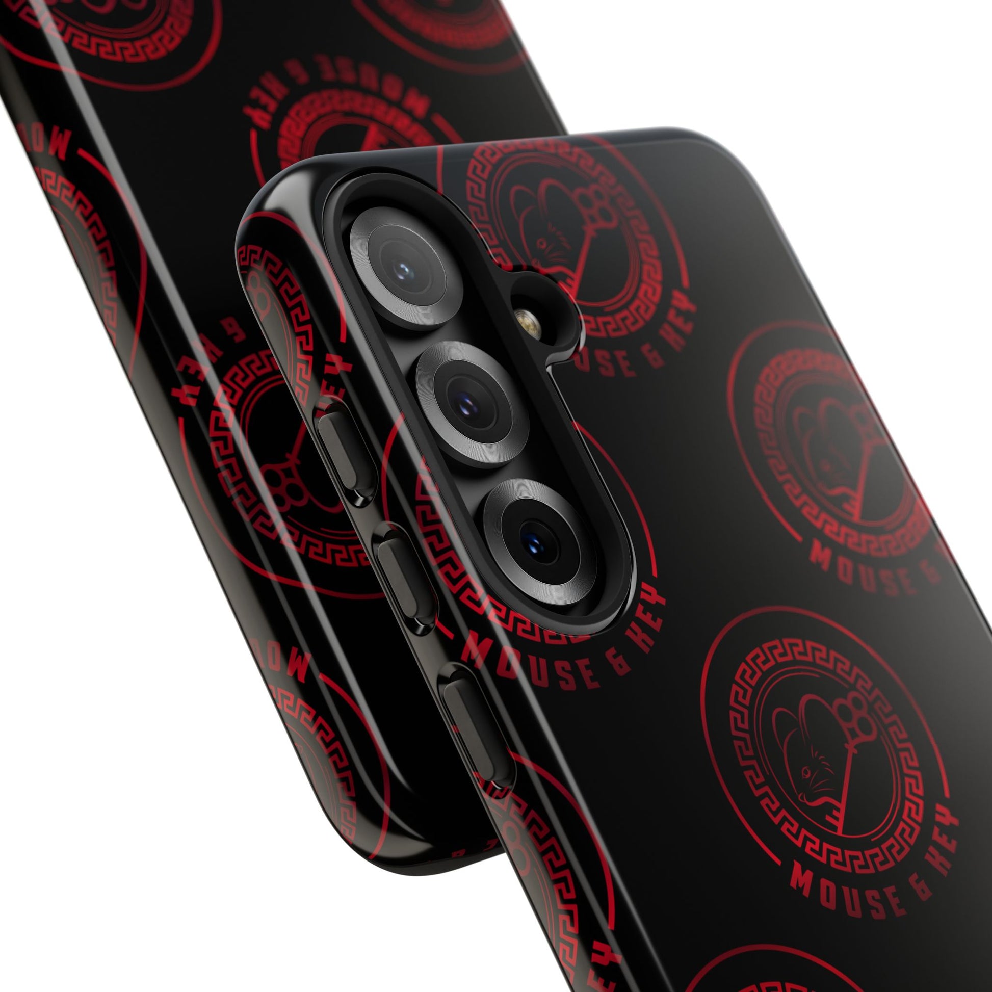 Coque de téléphone — Motif logo M&K à timbre rouge